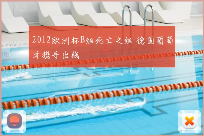 2012欧洲杯B组死亡之组 德国葡萄牙携手出线